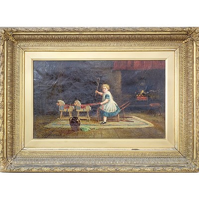 19th Century English School Oil on Canvas