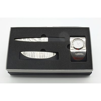 Large Group of Canberra Labeled Table Accessories