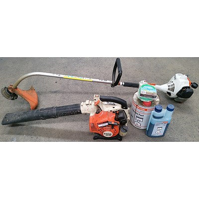 Stihl FS38 Two Stroke Line Trimmer and Stihl BG85 Two Stroke Leaf Blower