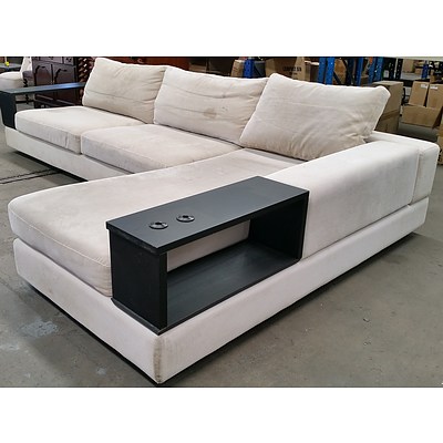 King Furniture Corded Fabric LH Chaise Lounge