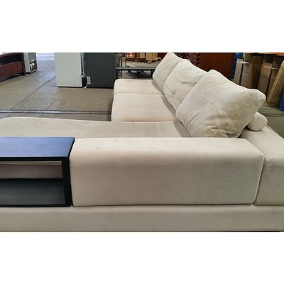 King Furniture Corded Fabric LH Chaise Lounge