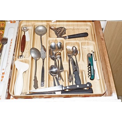 Entire Miscellaneous Contents from the Kitchen Cupboards, Drawers, Benchtop Etc