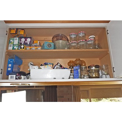 Entire Miscellaneous Contents from the Kitchen Cupboards, Drawers, Benchtop Etc