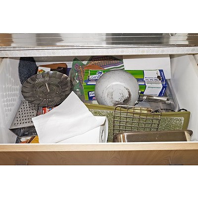 Entire Miscellaneous Contents from the Kitchen Cupboards, Drawers, Benchtop Etc