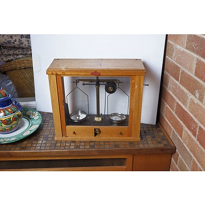 Vintage HB Selby and Co Beam Scale with Reference Weights