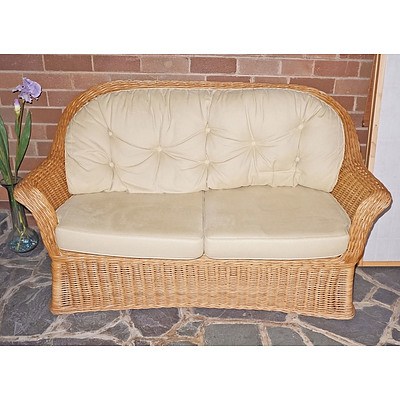Wicker Settee to Match Armchairs in 28303-5