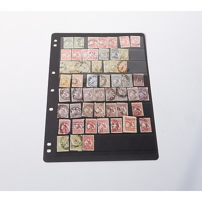 Collection of Early Australian Kangaroo Stamps