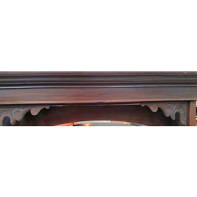 Antique Stained Kauri Pine Buffet and Hutch