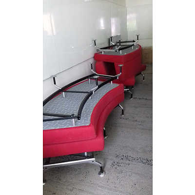 Curved Red Modular Lounge