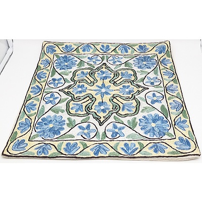 Three Hand Made Kashmiri Crewel Work Pillow Cases