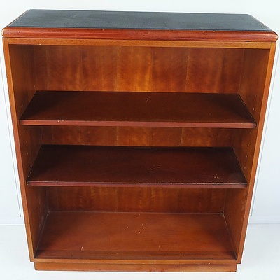 Queensland Maple and Blue Vinyl Top Ash Bookcase