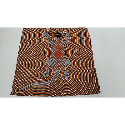 Four Aboriginal Oil on Canvas Works