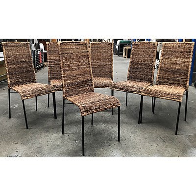 6 Wicker Outdoor Armchairs - Ex Demonstration
