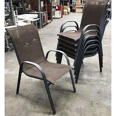 6 Aluminium Outdoor Armchairs