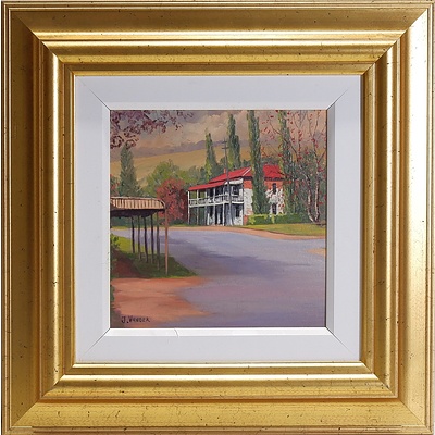 VANDER John (b.1947), 'Street in Carcoar' , Oil on Canvas Board 