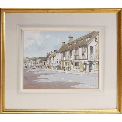 English School Signed , 'The Cornerhouse Hotel.' , W/Clr