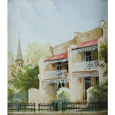 LANE Diane, 'Distant Spire', oil on board