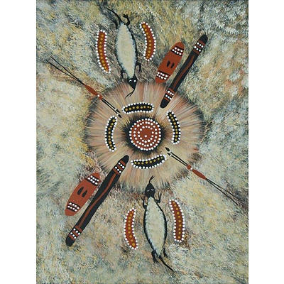 TJUNGURRAYI, Barney Daniels (b.1959), 'Goanna Dreaming'. , Acrylic on Canvas