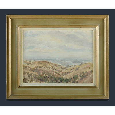 CAMPBELL Robert Richmond (1902-1972), South Australian Landscape from the Hills, 1964., Oil on Canvas Board