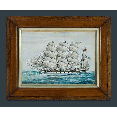 GURZENS ? R (2) , 19th C Ship Portraits. , W/Clr (2)