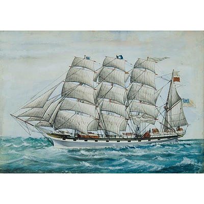 GURZENS ? R (2) , 19th C Ship Portraits. , W/Clr (2)