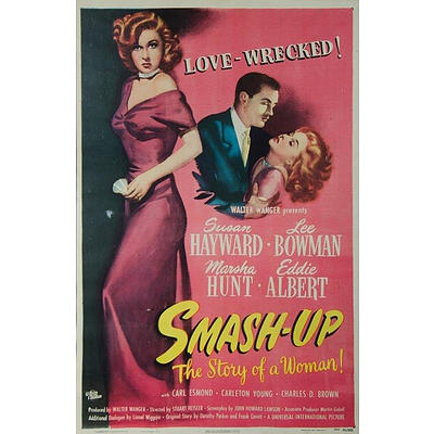 2 Framed Movie Posters, 'She Couldn't Take It,' Columbia Pictures, 1935; & 'Smash-Up: The Story of a Woman,' Universal-International Pictures, 1947 ,
