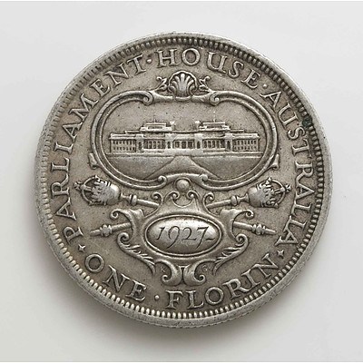 Australia Silver Canberra Florin 1927