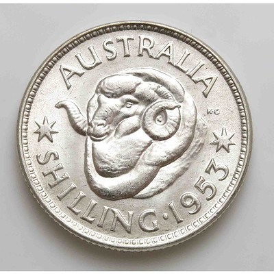 Australia Silver Queen Elizabeth II Shiiling 1953