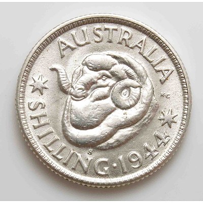 Australia Silver George VI Shilling 1944 Sydney Mint