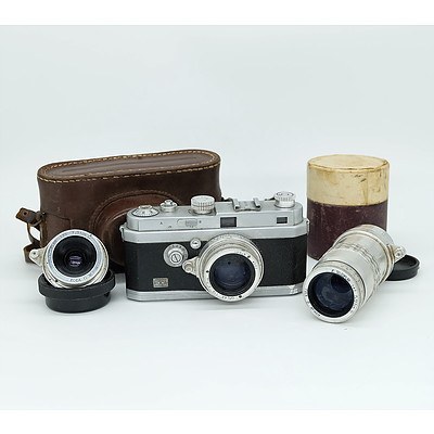 French FOCA OPL Film Camera with Oplar and Telepar Lens Circa 1945 