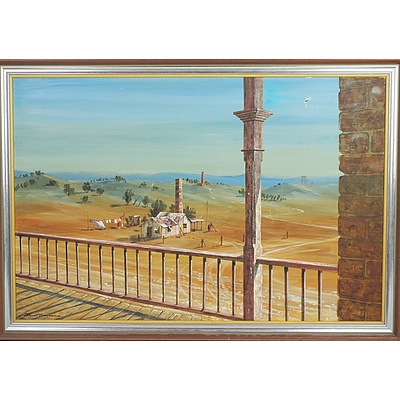 James Thomson (1937-) Mining Country Oil on Board