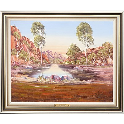Henk Guth (1921-2003) Ormiston Gorge Oil on Board
