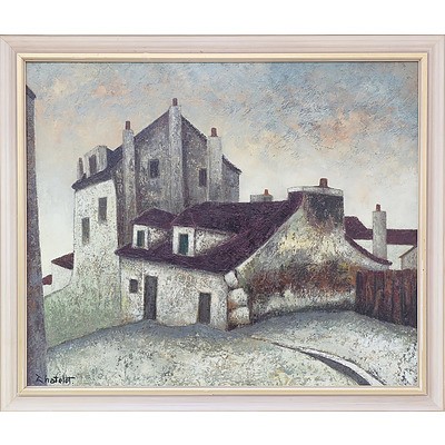 Ronald W. Chatelot (1922-) Maison Mimi Pinsory Oil on Canvas