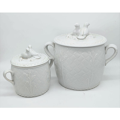 Two Royal Worcester Lidded Jars