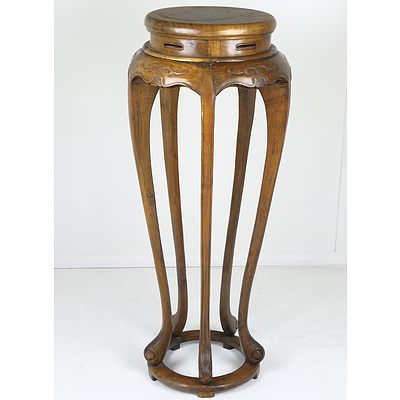 Carved Asian Plant Stand