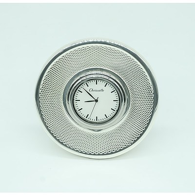 Christofle Silverplate Desk Clock