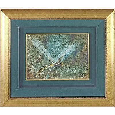 Pro Hart (1928-2006) Dragonfly Oil on Board