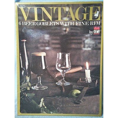 6 Beer Goblets with fine rim - Vintage by Dema (Made in England)