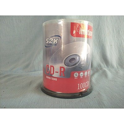 Imation 52x CD-R canister of 100 CDs (NEW unopened)