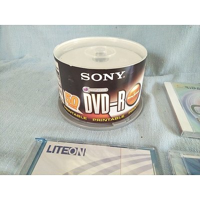 Assorted DVD & CD-Rom & MP Video 8 tape (NEW)