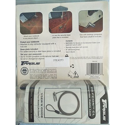 Targus Notebook combination cable lock (NEW)