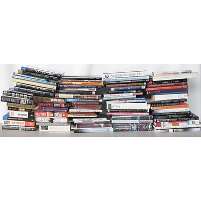 Lot of Novels, Information Books, and Course Books, Including Matt Reilly, Australian War Memorial: Treasures From A Century Collecting, and Inside The House