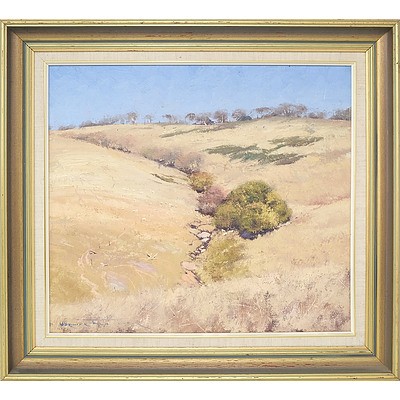 Warwick Fuller (1948-) Creek Line Oil on Board