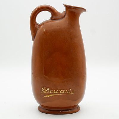 Royal Doulton Kingsware Pipe Major Dewar's Whisky Flask