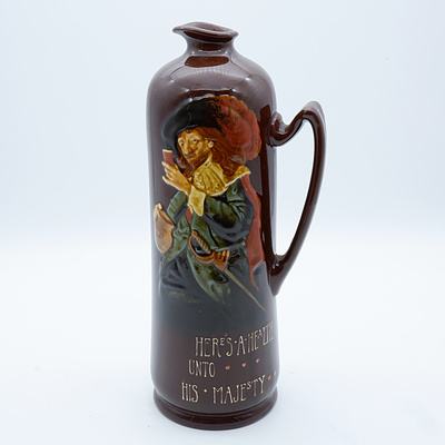 Royal Doulton Kingsware Here's a Health Unto His Majesty Dewar's Whisky Decanter