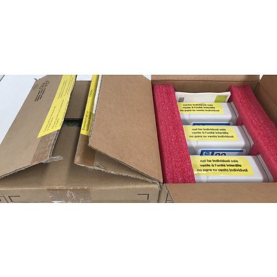 Hp DesignJet Series 4000 3 90 Yellow Ink Cartridges - Lot of 2