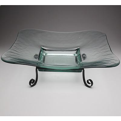 Large Art Glass Platter