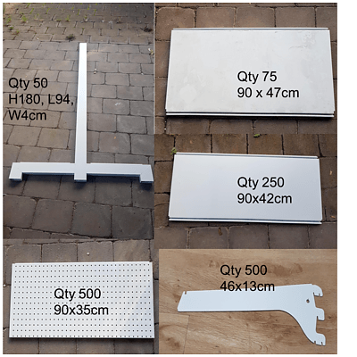 Large Amount Commercial Pegboard 180cm High Shop Shelving