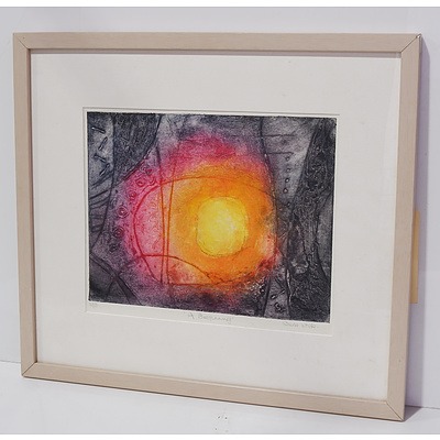 Sheila White (1927-) A Beginning Framed Colour Engraving