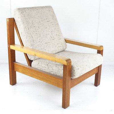 Pair of Vintage Post and Rail Style Solid Tasmanian Blackwood Armchairs